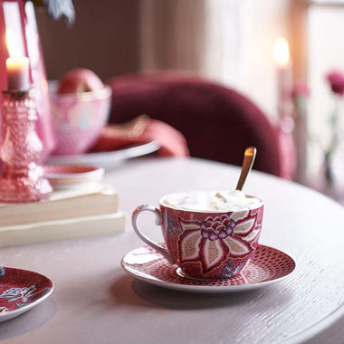 Pip Studio Flower Festival Cup & Saucer - Pink